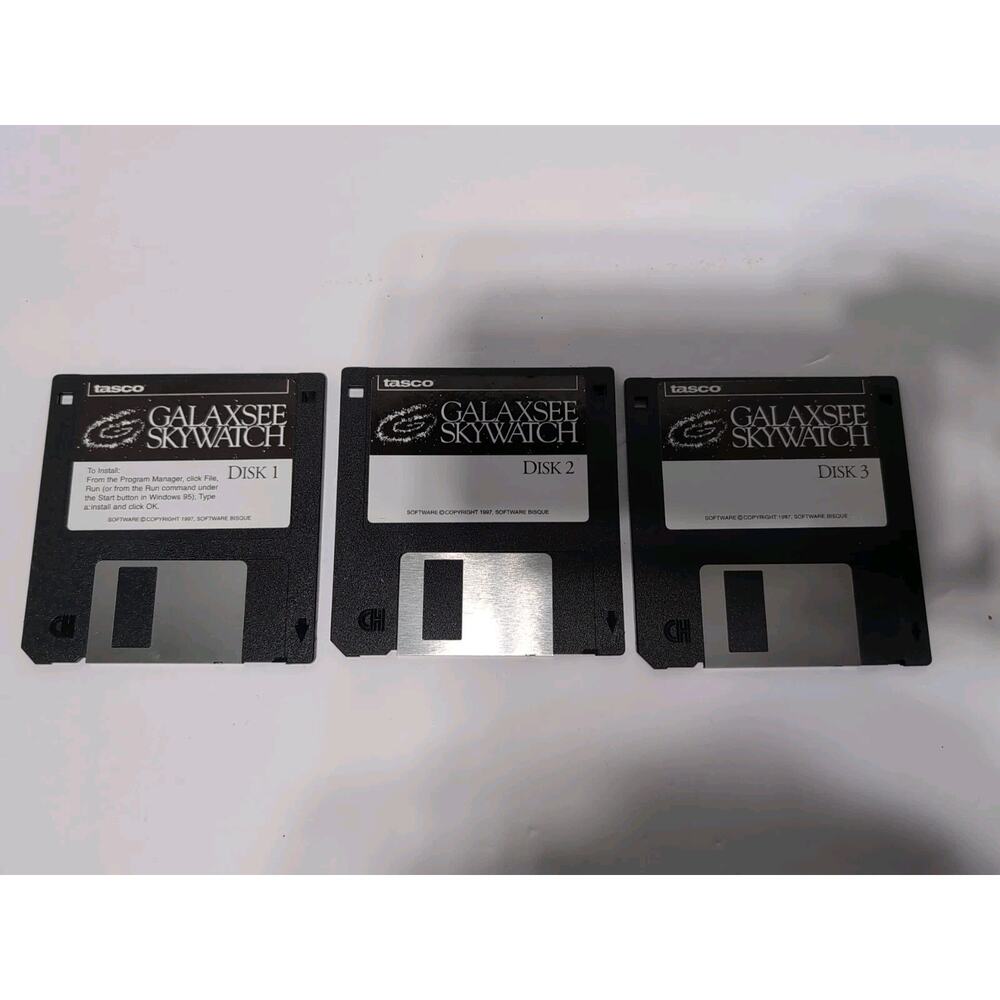 TASCO Galaxsee Skywatch for Windows 95 On 3.5" Floppy Disc Media - Complete